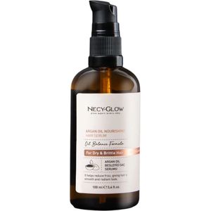 NECY GLOW Argan Oil Hair Serum - Haarserum Voor Droog, Beschadigd en Breekbaar Haar, Anti-Pluis & Hittebescherming, Voedende en Herstellende Effect - 100 ml
