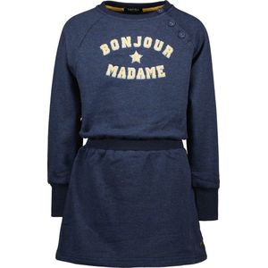 Like Flo Meisjes sweat jurk - Mima - Indigo blauw melee