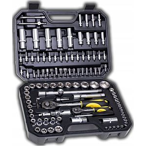 108-delige Doppenset 1/4"" & 1/2"" CrV - Professionele Gereedschapskist