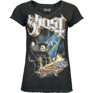 Ghost Lightning Dames T-shirt - antraciet - S
