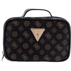 GUESS Cosmetische tas Wilder Dual Travel Case Brown Donkerbruin