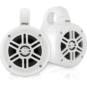 Pyle - Marine Luidsprekers - Wit - 2-weg Subwoofer Speakers - 300 Watt