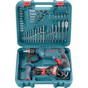 RONIX Klopboormachine 750W – 52-delige Bit- & Borenset – Hout, Staal & Beton
