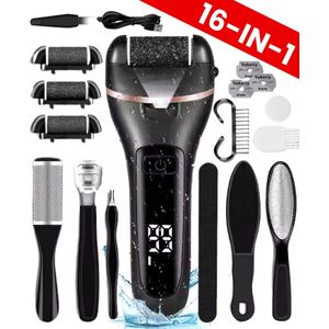 Boncy® Eeltverwijderaars Set - Elektrisch - Voetvijl - Zwart - LED Display