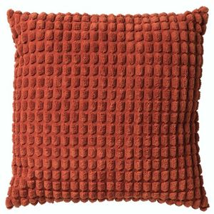 Dutch Decor ROME - Sierkussen 45x45 cm - 100% polyester - effen kleur - Potters Clay - oranje - Inclusief binnenkussen