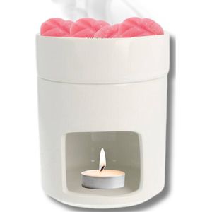 Scentchips® - Waxbrander - Geurbrander - Oliebrander - Wax Melts Brander - Aromabrander - Ook Geschikt Voor Essentiële Oliën - Geurolie - Waxmelts - Wit