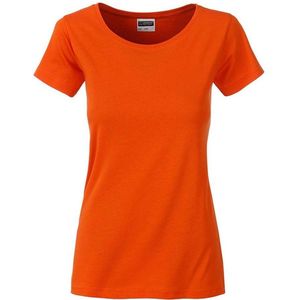 James and Nicholson Dames/dames Basic Organic Katoenen T-Shirt (Donker Oranje)