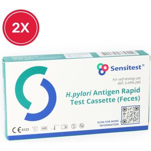 2 stuks H. Pylori Sneltest – Zelftest voor Maagklachten - Binnen 10 minuten resultaat - Eenvoudig thuis te gebruiken