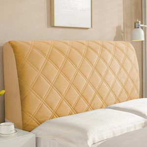 Wambere Bed Headboard Dustproof Stretch Cover - Back Wall Headboard Cover - Brown - 150cm Wide hoofdbord hoes elastische