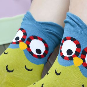 vrolijke sokken Uil Groen maat 35 - 39