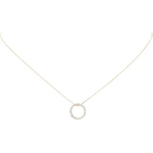 Glow 202.0676.45 Dames Ketting - Collier - Sieraad - Ketting met hanger - Rond - 14 Karaat Goud - Anker - 10 mm breed - 45 cm lang