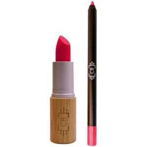 Cosm.Ethics Bar Lipstick Lippotlood Set Glossy - Fuchsia Roze - Duurzaam vegan