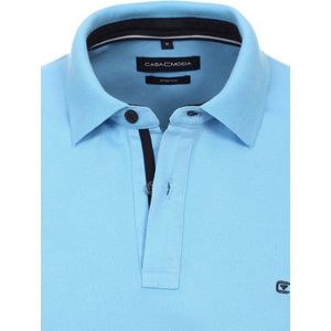 Casa Moda Polo Shirt Comfort Fit Effen Stretch Blauw - XXL