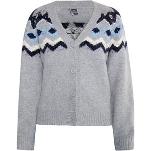 DreiMaster Maritim Gebreid vest  navy / lichtblauw / grijs / wit