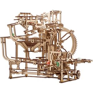 Ugears Houten Modelbouw - Knikkerbaan met 3-staps Lift Mechanisme