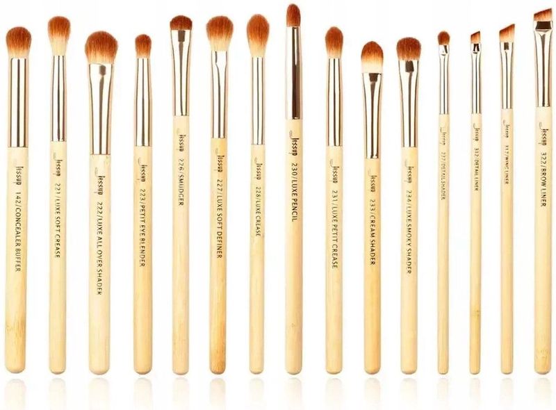 Jessup - T137 - Make-up Kwastenset - 15-delig - Bamboe