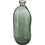 Atmosphera bloemenvaas Pisa - Organische fles vorm - groen transparant - glas - H51 x D23 cm