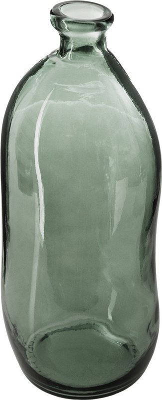 Atmosphera bloemenvaas Pisa - Organische fles vorm - groen transparant - glas - H51 x D23 cm