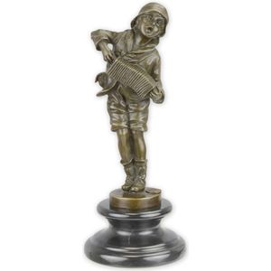 Prachtig bronzen beeld ""Lazzarone"" – Klassieke bronzen sculptuur – Luxe decoratie – Tijdloos design – 24,5 cm hoog