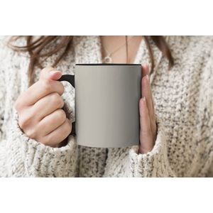 Magische Mok - Foto op Warmte Mokken - Koffiemok - Grijs - Licht - Herfst - Magic Mok - Beker - 350 ML - Theemok