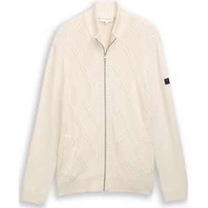 TOM TAILOR - Gebreid Vest - Natuurwit