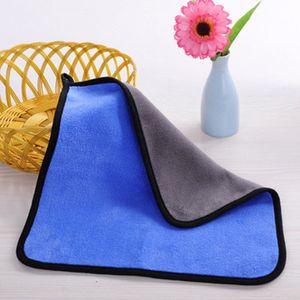 Microvezel poetsdoek - Microvezel autodoek - 40/40cm - Blauw/grijs - Auto schoonmaken - Microvezel - Auto poetsdoek