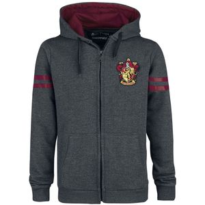 Harry Potter Gryffindor Sport Heren Vest met capuchon - grijs/bordeaux - S