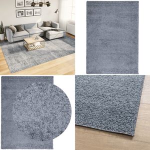 vidaXL Vloerkleed PAMPLONA shaggy hoogpolig modern 240x340 cm blauw - Vloerkleed - Vloerkleden - Tapijt - Vloerbedekking