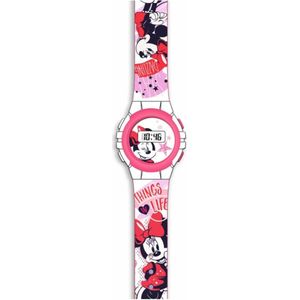 Disney Horloge Minnie Meisjes 29 Cm Roze/wit
