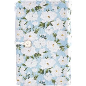 Doek Binder Cover - Bloemdecoratie - Pocket voor Planner - Hervulbaar - Stoffen Touw Binding - 6-Gaten Losbladig - 90 Vellen Papier