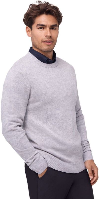 DANISH ENDURANCE Trui van Merinowol met Kasjmiermix - voor Mannen - Bruin - Lichtgrijs Gemêleerd - Maat M