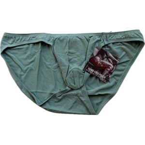 Andrew Christian ALMOST NAKED® No-Show Ultra Low Rise Brief Sage - MAAT S - Heren Ondergoed - Slip voor Man - Mannen Brief