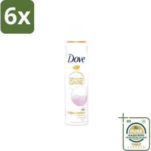 Dove - Deodorant - Spray Clean Touch - Zachte geur en verzorging - 150 ml - Voordeelverpakking - 6 stuks - Anti-transpirant - Frisse geur