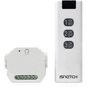 HeySmart Slimme wifi module voor verlichting met afstandsbediening, voor inbouw in 503-doos of DIN-rail, appbediening via smartphone, geschikt voor 10A schakelingen, zonder hub te gebruiken