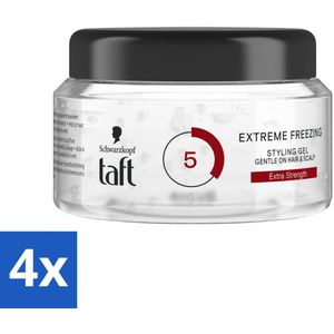 4 x Taft - Extreme Freezing 5 - Styling Gel - IJzige controle - 200 ml - Haar Gel - Styling Gel - Taft Extreme Freezing Gel - Sterke Fixatie - Bevroren Look