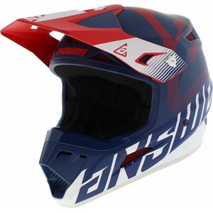 Answer AR1 V2 crosshelm Bold mat blauw rood - L 59-60 CM