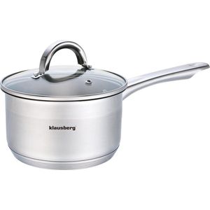 Klausberg 7132 - Steelpan met deksel - 14 cm - 1 liter