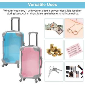 Green Glow - Mini-koffer geschenkdoos met wielen en handvat voor verjaardag of bruiloft