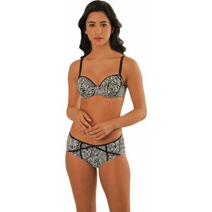 Sapph Mistress Padded Bra Dames Zebra Print-75E