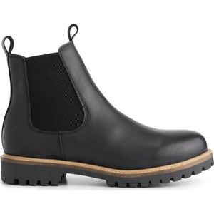 Travelin' Randers Heren - Leren Chelseaboots - Enkellaarzen mannen - Zwart leer - Maat 42