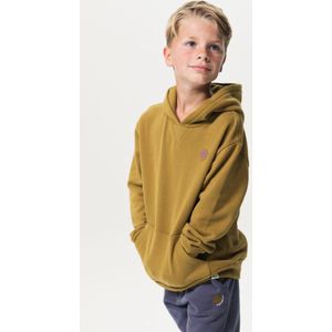 Sissy-Boy - Mosterd groene oversized hoodie met flock print