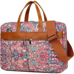 Dames Laptoptas 15,6 inch Aktetas voor Vrouwen Notebooktassen Kantoor Reizen Zakelijke Schoudertassen - Bloemen