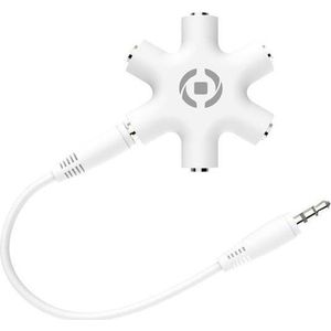 Celly Kabelsplitter Mix Audiojack 3,5 Mm Rubber Wit