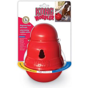 Kong Snack Dispenser Wobbler - Speelgoed Hond - maat L - 19 cm - Rood