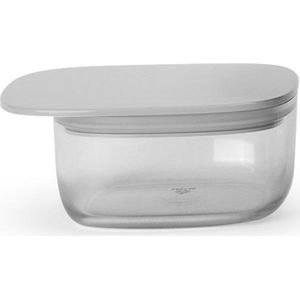 Qualy - Voorraadpot Voedselcontainer 0.3L “FLAT TOP Storage Jar” W105 x L107 x H105mm Transparant