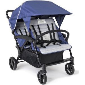 Gaggle Odyssey 4x4 quad kinderwagen / buggy voor 4 kinderen in blauw/zwart