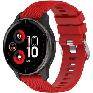 Strap-it Siliconen bandje - geschikt voor Garmin Venu / Venu SQ / SQ 2 / Venu 2 Plus / Vivoactive 3 / Vivoactive 5 / Vivomove (HR - Style - Luxe - Sport) / Forerunner 245 / 645 / 165 / 55 - rood