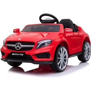 Kinderwagen - Elektrische auto ""Mercedes GLA45 AMG"" - Gelicenseerd - 12V4.5AH Oplaadbare batterij, 2 motoren - 2.4 Ghz Afstandsbediening, MP3 + lederen zitting + EVA