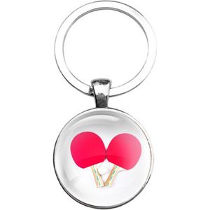 Sleutelhanger Glas - Tafeltennis