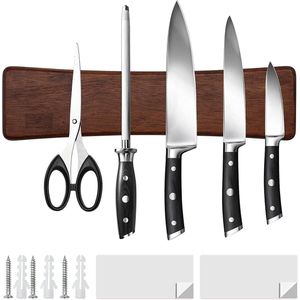 25 cm acacia houten magnetische messenhouder voor muur - magnetisch messenrek